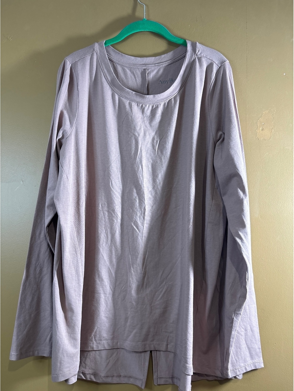 HC1250 XL AnyBody Women's Long Sleeve Beige Tunic Top US XL
